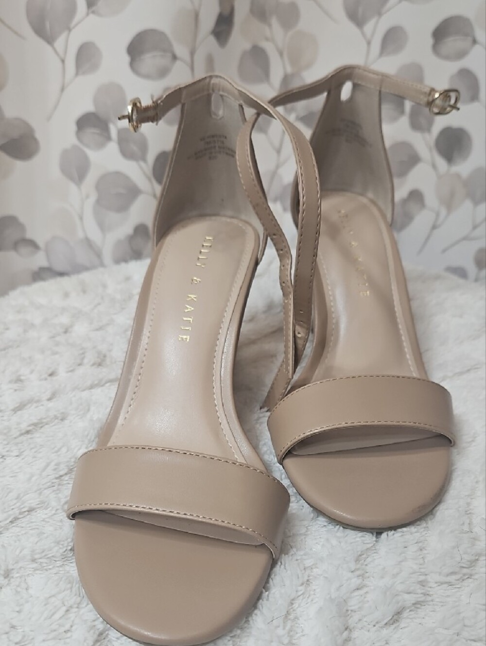 Women’s Tan Wedge Sandals with Ankle Strap - Picture 2 of 6